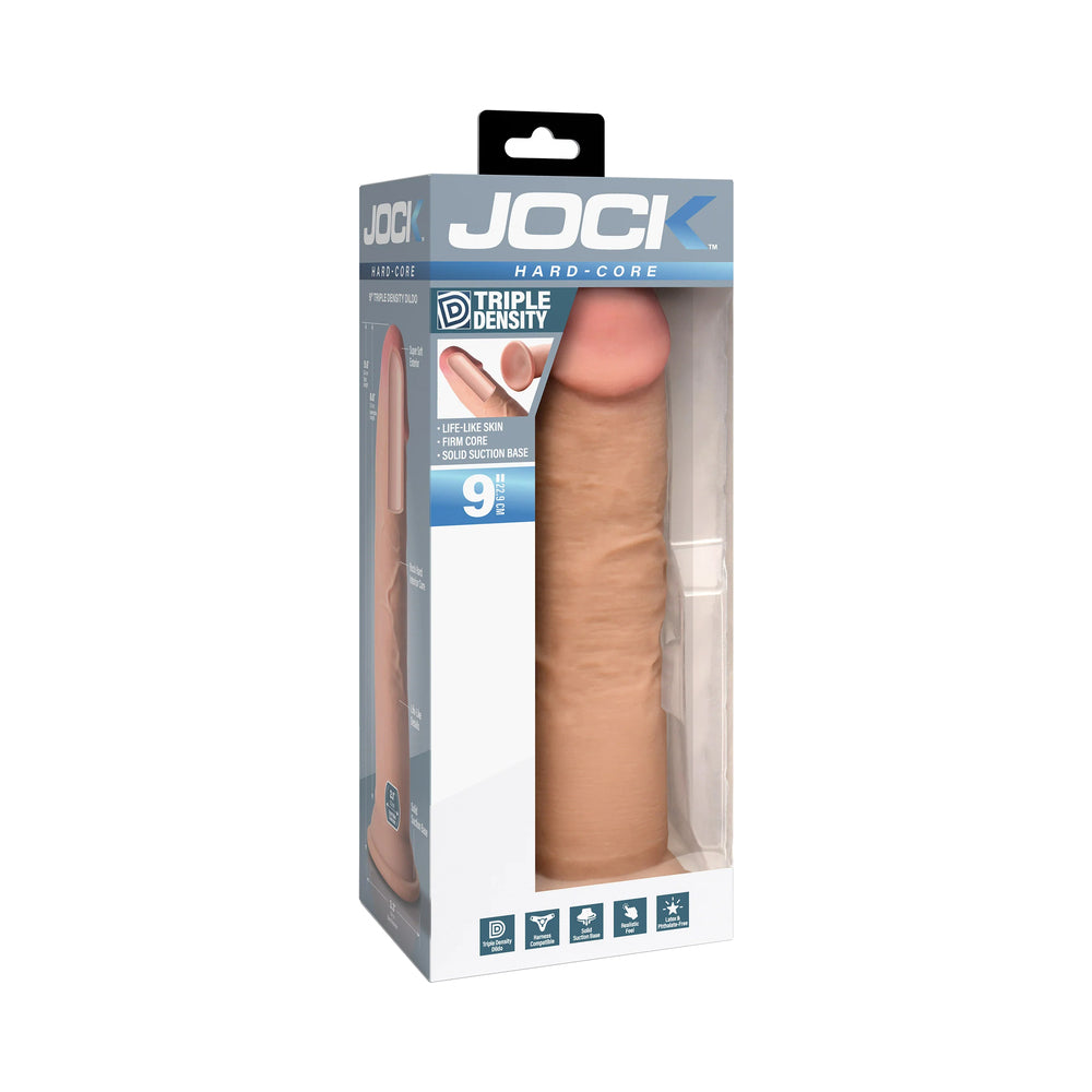 JOCK HARD-CORE 9 IN. TRIPLE DENSITY DILDO
