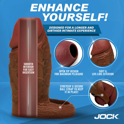 NOVEDADES CURVE - FUNDA DE SILICONA PARA EXTENSIÓN DE PENE JOCK OSCURA