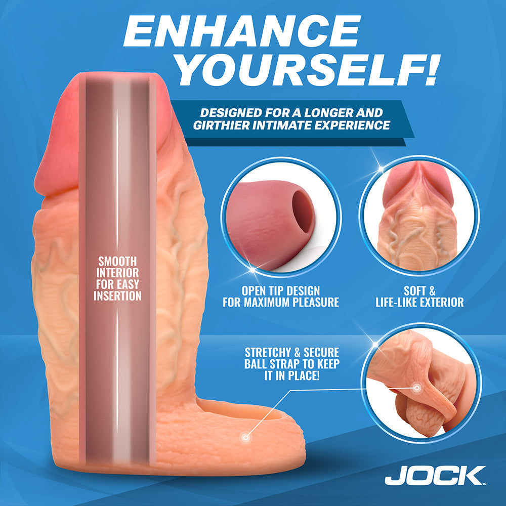 CURVE NOVELTIES - JOCK SILICONE PENIS EXTENSION SLEEVE LIGHT