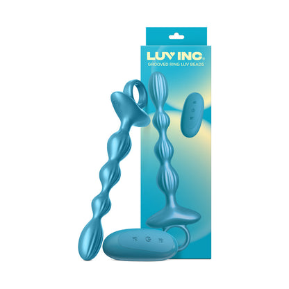 LUV INC. - LUV INC GR41: GROOVED RING LUV BEADS METALLIC BLUE