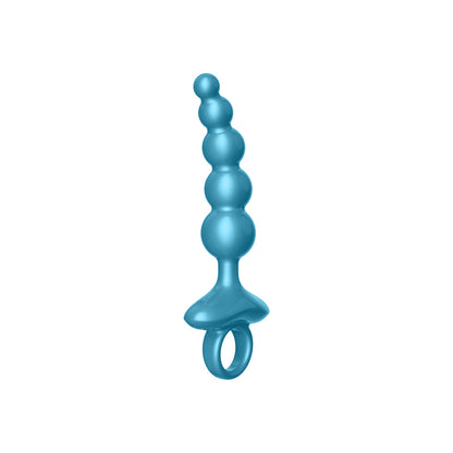 LUV INC. - LUV INC CR23: ANILLO CURVO LUV BEADS AZUL METÁLICO
