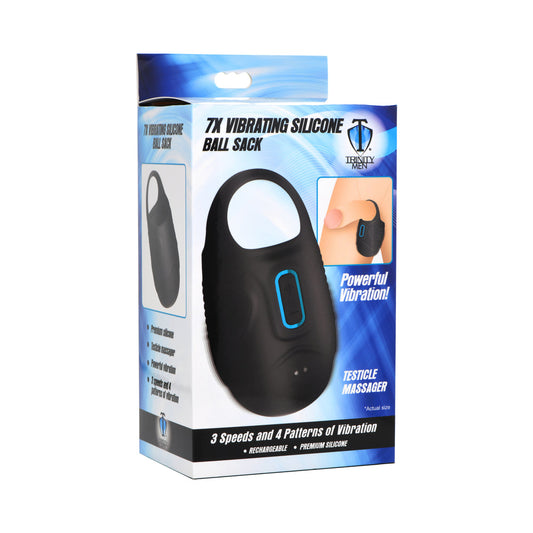 MARCAS XR - ANILLO VIBRADOR DE SILICONA TRINITY MEN 7X PARA SACO ESCROTAL