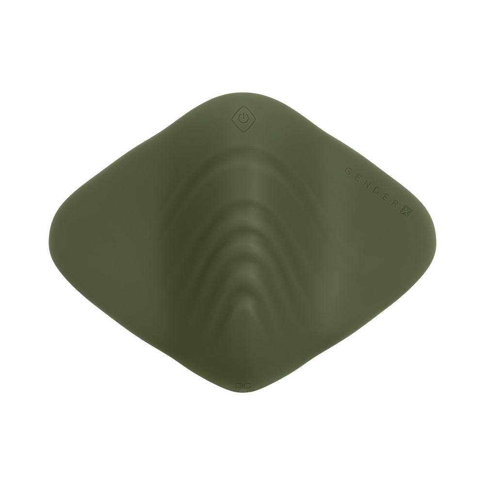 GENDER X - PLEASURE PAD RECHARGEABLE GRINDING PAD & STROKER SILICONE GREEN