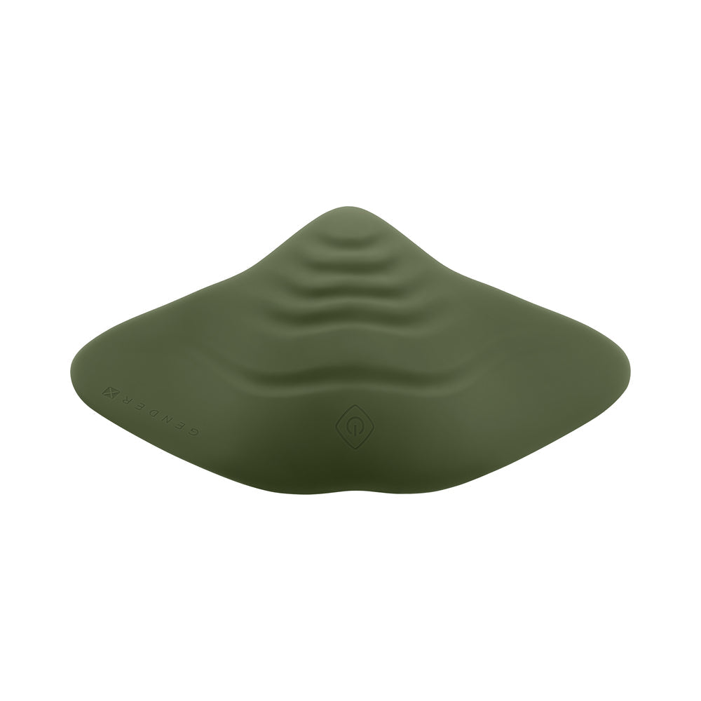 GENDER X - PLEASURE PAD RECHARGEABLE GRINDING PAD & STROKER SILICONE GREEN