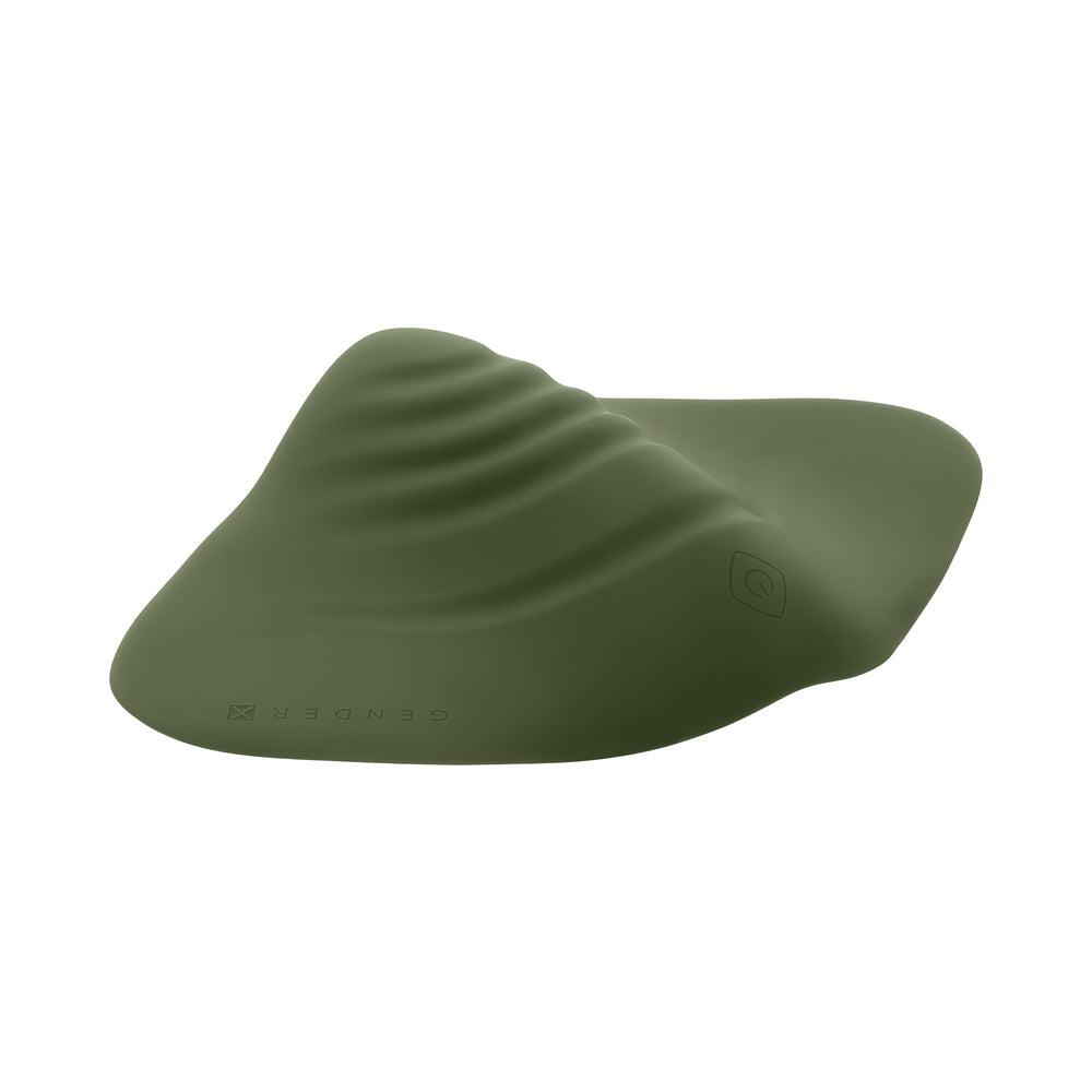 GENDER X - PLEASURE PAD RECHARGEABLE GRINDING PAD & STROKER SILICONE GREEN