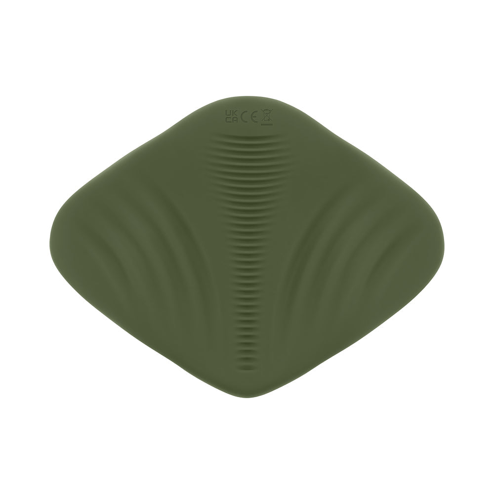 GENDER X PLEASURE PAD RECHARGEABLE GRINDING PAD & STROKER SILICONE GREEN