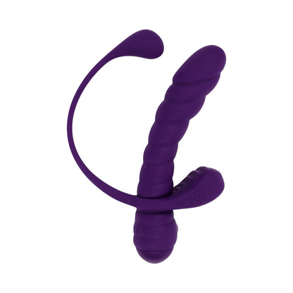 PLAYBOY - TWISTED PLAYGROUND RECHARGEABLE TRIPLE STIMULATOR VIBE SILICONE PURPLE ACAI