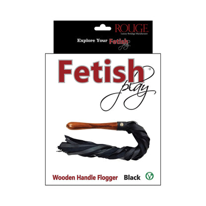 ROUGE GARMENTS - ROUGE FETISH PLAY VEGAN WOODEN HANDLE FLOGGER