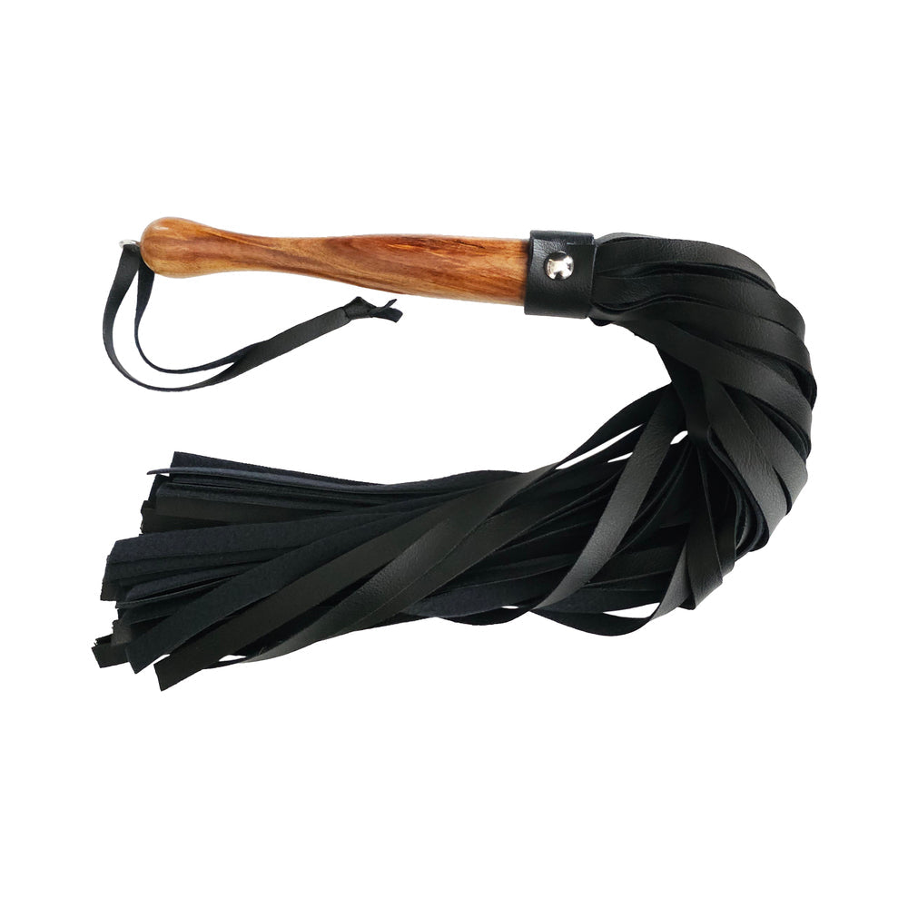 ROUGE GARMENTS - ROUGE FETISH PLAY VEGAN WOODEN HANDLE FLOGGER