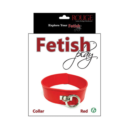 PRENDAS ROJAS - JUEGO DE FETICHE ROJO COLLAR VEGANO