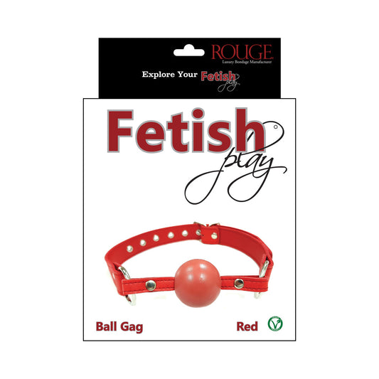 ROUGE FETISH PLAY VEGAN BALL GAG RED