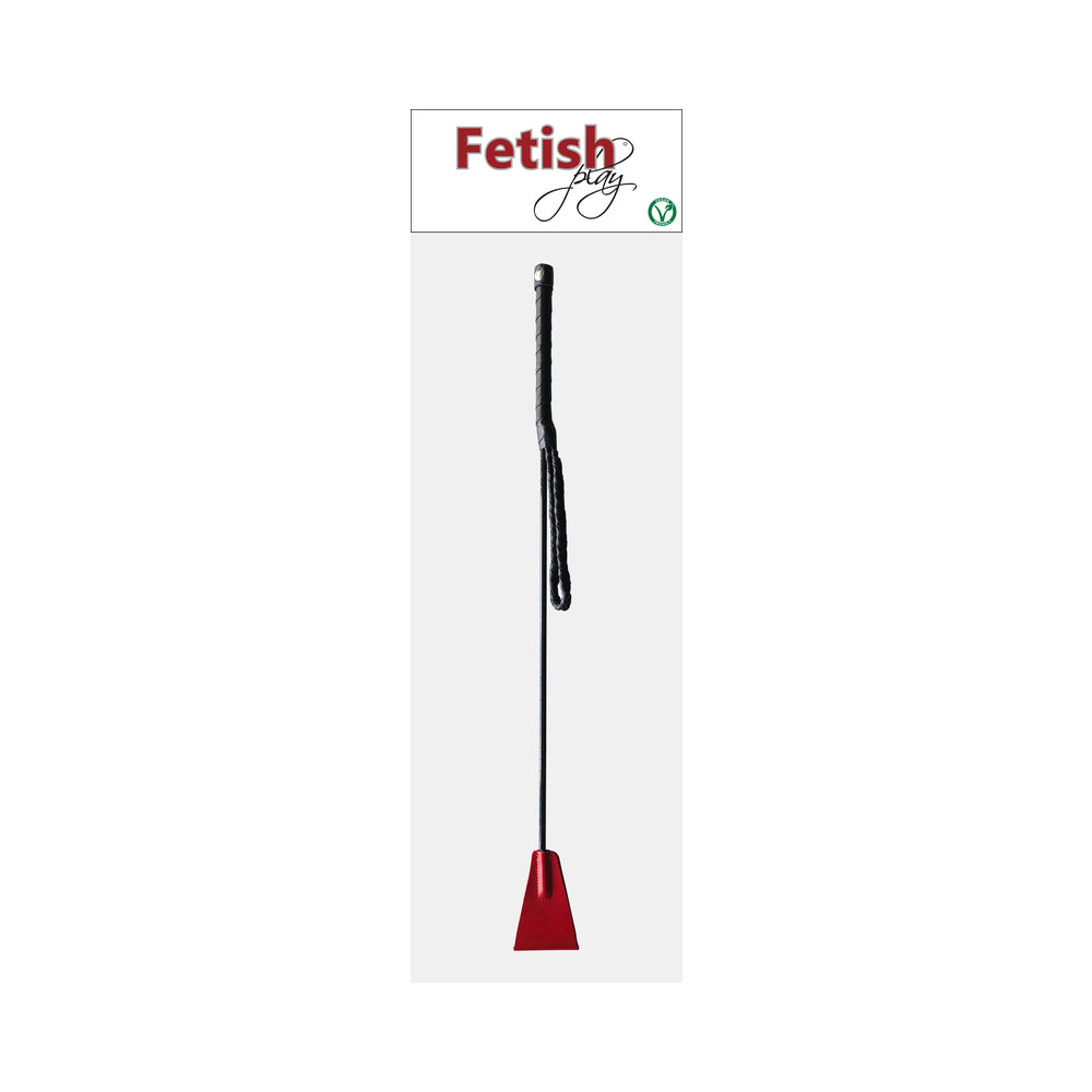 ROUGE FETISH PLAY VEGAN RIDING CROP RED