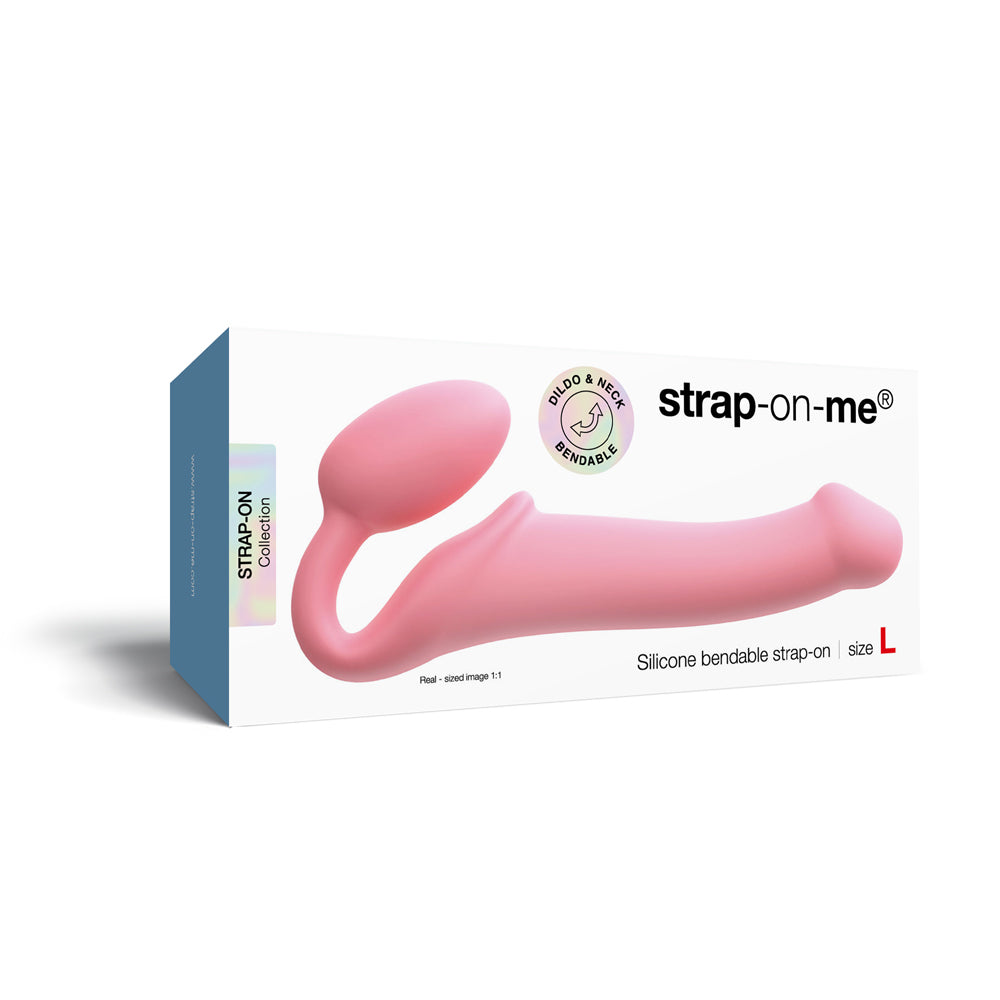STRAP-ON-ME SILICONE BENDABLE STRAPLESS STRAP-ON PINK LARGE