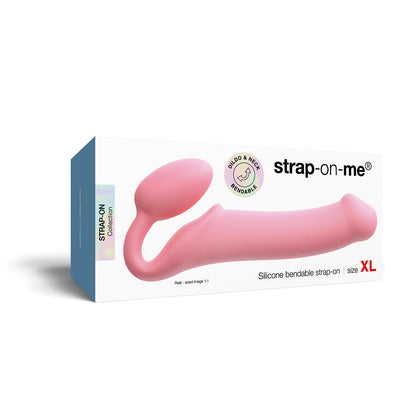 STRAP-ON-ME SILICONE BENDABLE STRAPLESS STRAP-ON PINK XLARGE