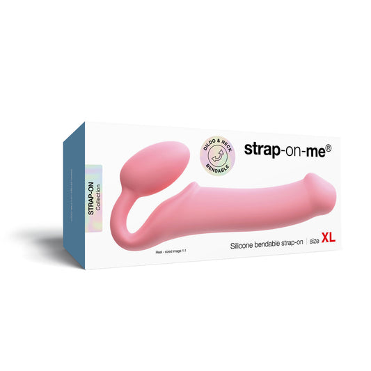 STRAP-ON-ME SILICONE BENDABLE STRAPLESS STRAP-ON PINK XLARGE