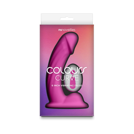 COLOURS CURVE VIBRATING 6 IN. DILDO PINK