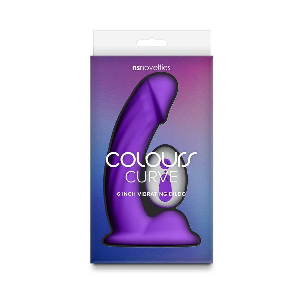 NS NOVEDADES - DILDO CURVO VIBRATORIO DE 6 PULGADAS COLOURS