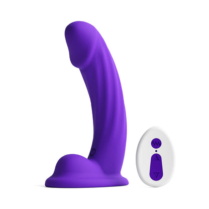 COLOURS CURVE VIBRATING 6 IN. DILDO PURPLE