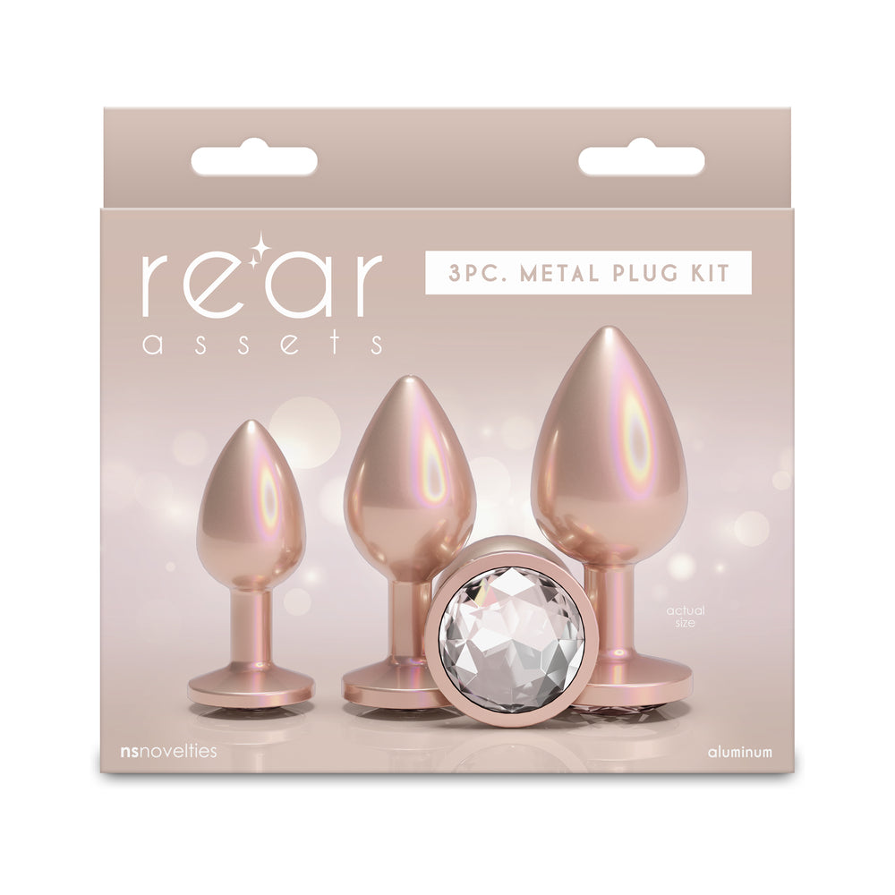 NS NOVELTIES - REAR ASSETS TRAINER PLUG KIT IRIDESCENT CHAMPAGNE/CLEAR