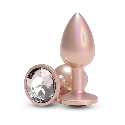 NS NOVELTIES - TAPÓN ANAL IRIDISCENTE CHAMPÁN/TRANSPARENTE PEQUEÑO