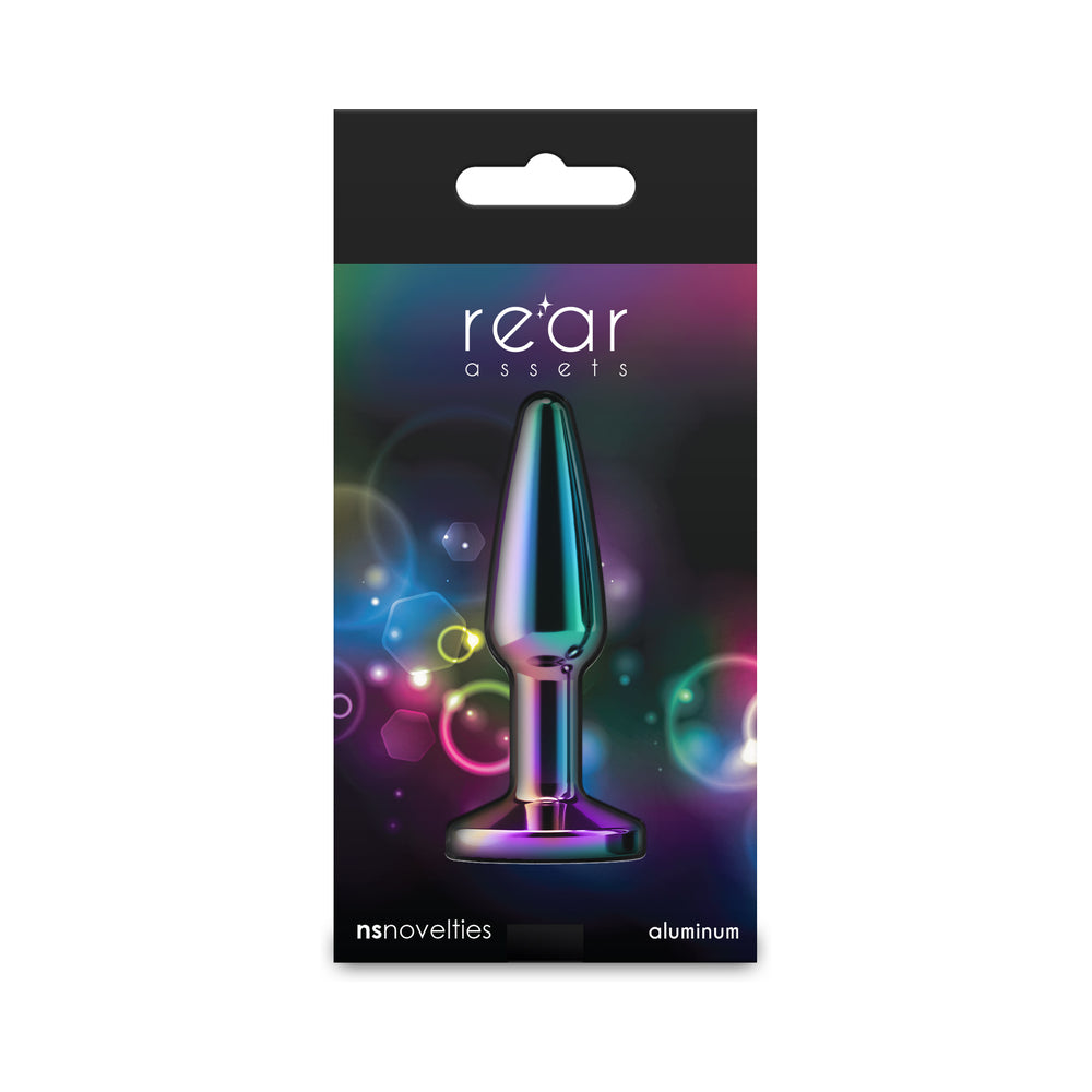 NS NOVELTIES - REAR ASSETS TAPERED PLUG MULTICOLOR/RAINBOW SMALL