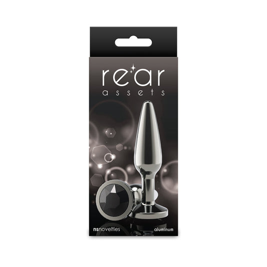 NS NOVELTIES - REAR ASSETS TAPERED PLUG GUNMETAL/BLACK MEDIUM