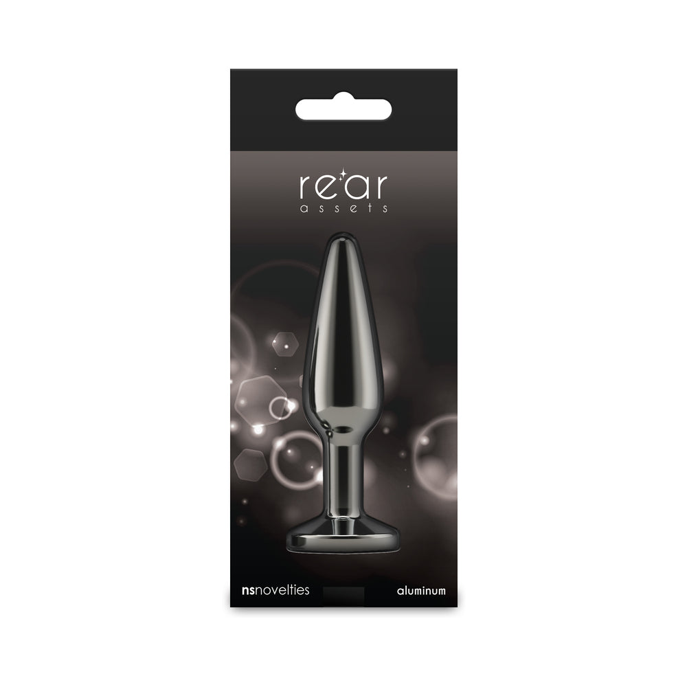 NS NOVELTIES - REAR ASSETS TAPERED PLUG GUNMETAL/BLACK MEDIUM