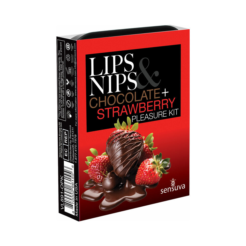 SENSUVA LIPS & NIPS PLEASURE KIT CHOCOLATE STRAWBERRY
