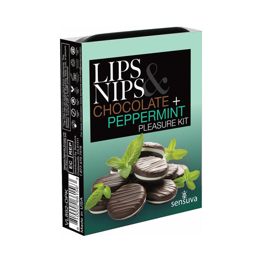 SENSUVA LIPS & NIPS PLEASURE KIT CHOCOLATE PEPPERMINT