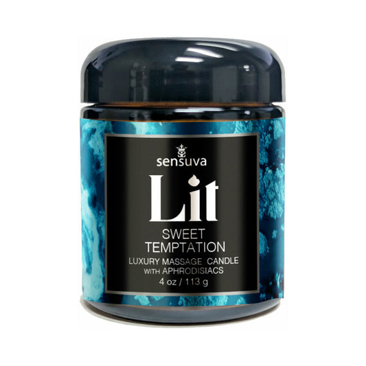 SENSUVA - LIT SWEET TEMPTATION LUXURY MASSAGE CANDLE 4 OZ.