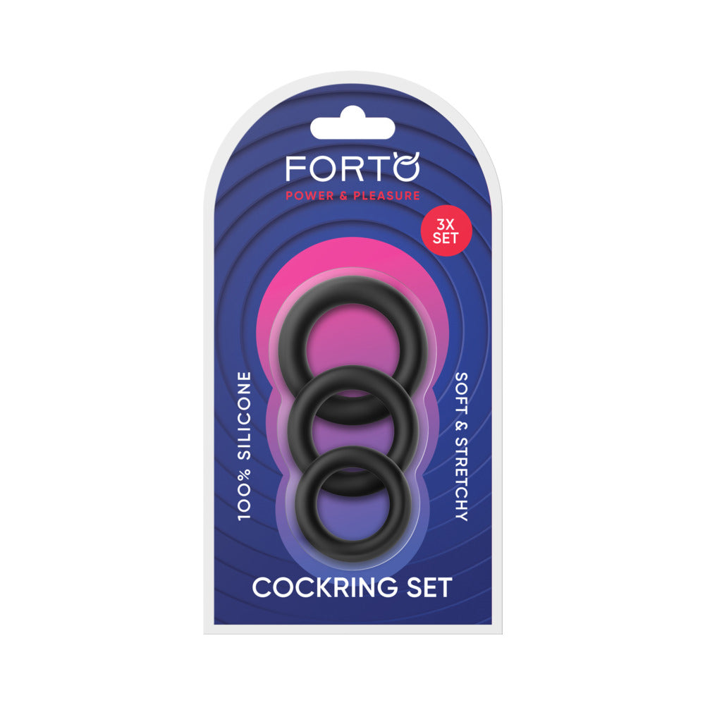 FORTO - F-39: TRIO COCKRING SET BLACK