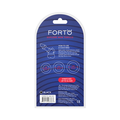 FORTO - F-39: TRIO COCKRING SET BLACK