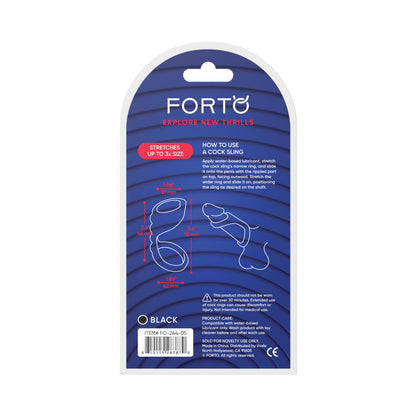 FORTO - F-45: TEXTURED BRIDGE COCKSLING BLACK