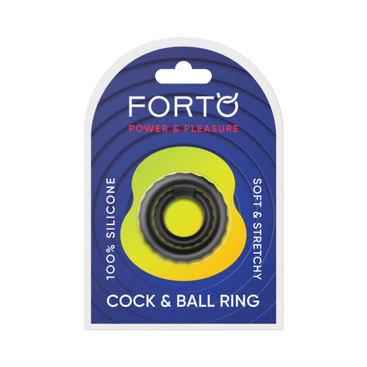 FORTO - F-43: TIERED COCK & BALL RING BLACK