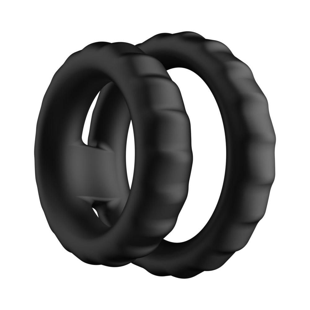 F-43: TIERED COCK & BALL RING BLACK