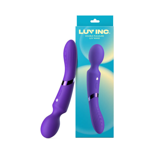 LUV INC DE39: DOUBLE-ENDED LUV WAND DARK PURPLE