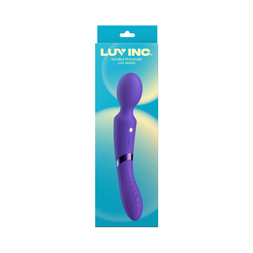 LUV INC DE39: DOUBLE-ENDED LUV WAND DARK PURPLE