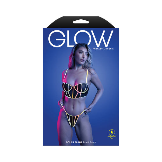 FANTASY LINGERIE - BRASIER DE ARO Y PANTY GLOW SOLAR FLARE