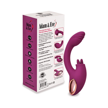 ADAM & EVE - ROSE GOLD CLIT TICKLER DUAL STIMULATING VIBRATOR