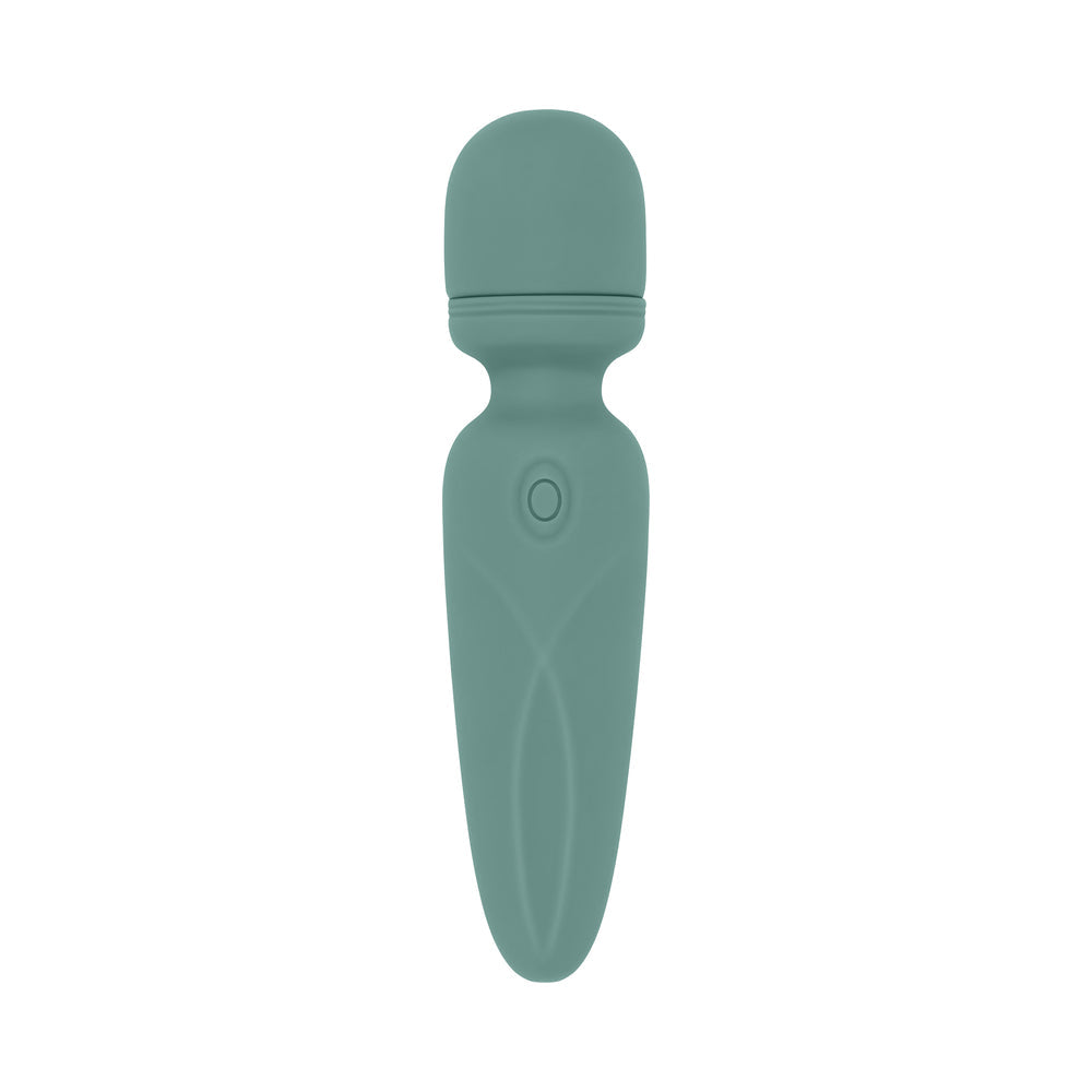 EVOLVED - RUMBLE WAND MINIVARITA VIBRATORIA RECARGABLE DE SILICONA VERDE