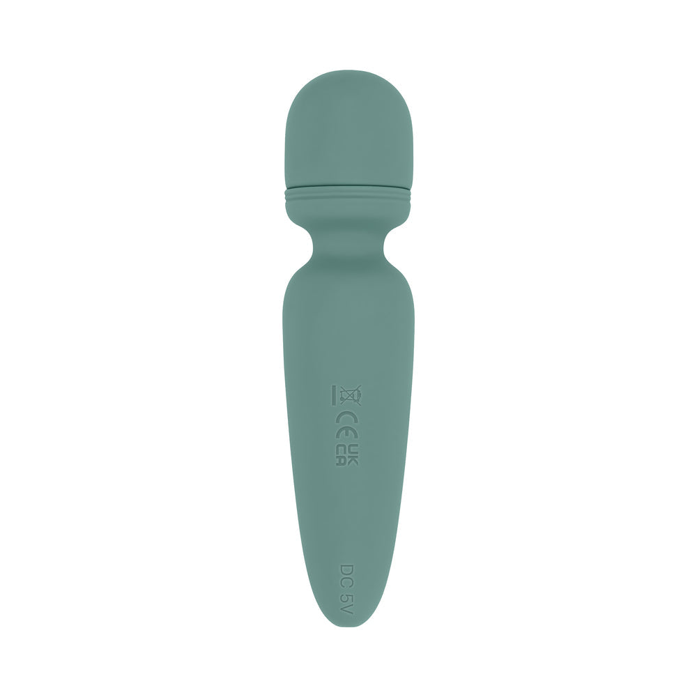 EVOLVED - RUMBLE WAND MINIVARITA VIBRATORIA RECARGABLE DE SILICONA VERDE