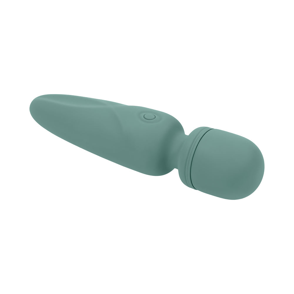 EVOLVED - RUMBLE WAND MINIVARITA VIBRATORIA RECARGABLE DE SILICONA VERDE