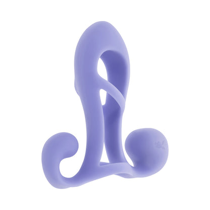 PLAYBOY - FANTASY CAGE RECHARGEABLE VIBRATING COCK CAGE SILICONE PURPLE