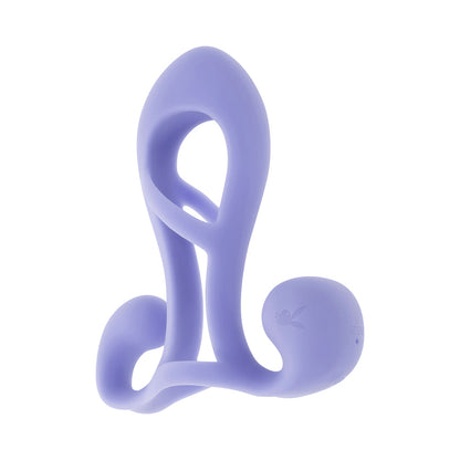 PLAYBOY - FANTASY CAGE RECHARGEABLE VIBRATING COCK CAGE SILICONE PURPLE