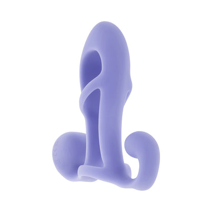 PLAYBOY - FANTASY CAGE RECHARGEABLE VIBRATING COCK CAGE SILICONE PURPLE