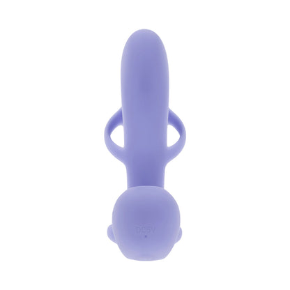 PLAYBOY FANTASY CAGE RECHARGEABLE VIBRATING COCK CAGE SILICONE PURPLE