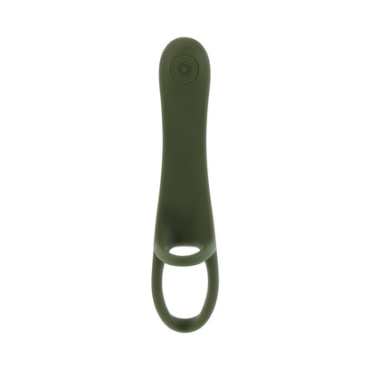 ZERO TOLERANCE STRAP TAP & GO  RECHARGEABLE VIBRATING GIRTH ENHANCER SILICONE GREEN