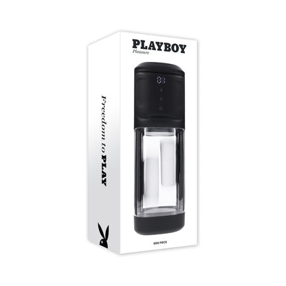 PLAYBOY - SIDE PIECE RECHARGEABLE VIBRATING WARMING STROKER