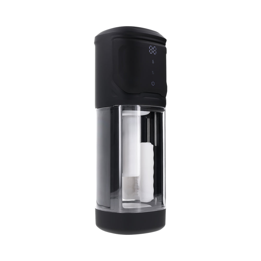 PLAYBOY - SIDE PIECE RECHARGEABLE VIBRATING WARMING STROKER