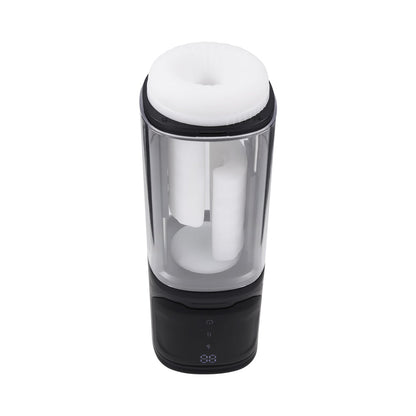 PLAYBOY - SIDE PIECE RECHARGEABLE VIBRATING WARMING STROKER